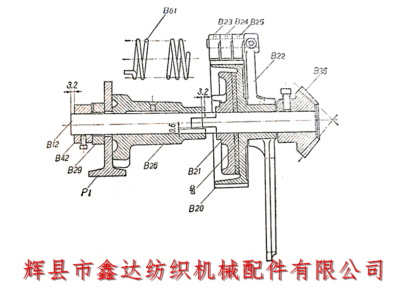 送經(jīng)機(jī)構(gòu)裝置圖